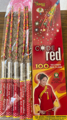 100 Seconds Red Torch (5 Pcs)